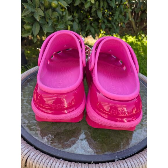 Crocs Mega Crush Platform Clogs Women’s 10 Mens 8 Barbie Pink Designer JIBBITZ - Picture 5 of 11